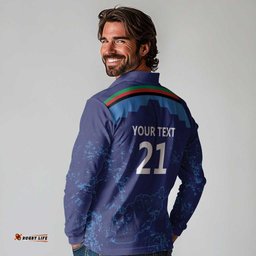Afghan Atalans Cricket Custom Long Sleeve Polo Shirt Afghanistan Map with Sporty Style LT9