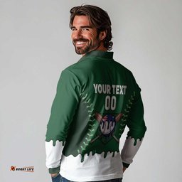 Australia 2026 Baseball Custom Long Sleeve Polo Shirt Go Aussie Drip Style LT14
