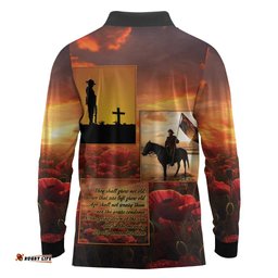 ANZAC Day Film Reel Lest We Forget Long Sleeve Polo Shirt Australia NZ Memorial LT9