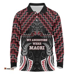 Aotearoa Long Sleeve Polo Shirt Proud To Be Maori LT05
