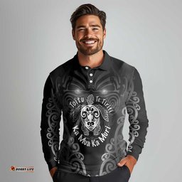 Aotearoa Toitu Te Tiriti Long Sleeve Polo Shirt Ka Mua Ka Muri LT05