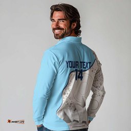 Custom New South Wales Cricket Long Sleeve Polo Shirt Go NSW - Aboriginal Art LT14