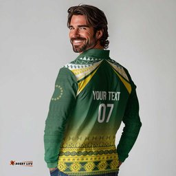 Cook Islands Rugby Custom Long Sleeve Polo Shirt Kuki Avaiki LT7