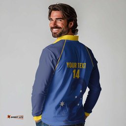 Custom ACT Bowls Australia Long Sleeve Polo Shirt Go Australian Capital Territory Swan LT14