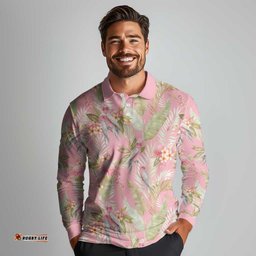 Australia Galah Cockatoo Long Sleeve Polo Shirt Eolophus Soseicapilla Couple Seamless Style LT14