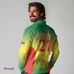 Australian Tasmania Lawn Bowls Custom Long Sleeve Polo Shirt Aussie Minimalist Style LT9