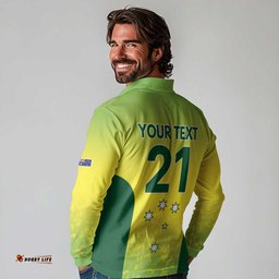 Australian Kangaroo Lawn Bowls Custom Long Sleeve Polo Shirt Aussie Minimalist Style LT9