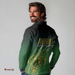 Cook Islands Rugby Kuki Avaiki Long Sleeve Polo Shirt Tribal Turtle LT7