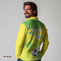 Custom Australia Soccer 2026 Long Sleeve Polo Shirt Come On Matildas LT14