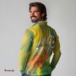 Australia Day Special Long Sleeve Polo Shirt LT7