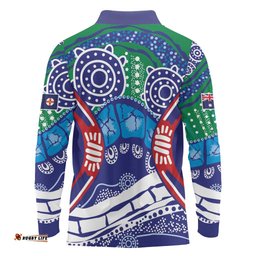 Australia New South Wales Long Sleeve Polo Shirt NSW Orta Recens Quam Pura Nites LT9