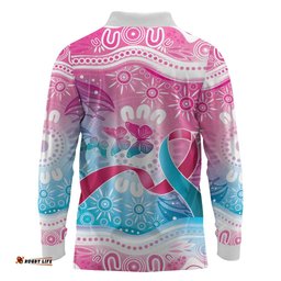 Australia Hereditary Cancer Awareness Long Sleeve Polo Shirt Never Give Up LT05