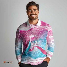Australia Hereditary Cancer Awareness Long Sleeve Polo Shirt Never Give Up LT05