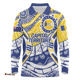 Australian Capital Territory Long Sleeve Polo Shirt For The King The Law And The People LT9