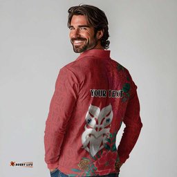 Maori Wheku Meri Kirihimete Personalised Long Sleeve Polo Shirt All Red Indigenous Maori Motif LT9