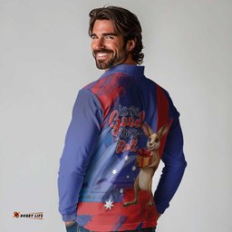 Happy Boxing Day Australia Long Sleeve Polo Shirt Let The Good Time Roll! LT14