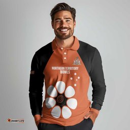Custom Northern Territory Bowls Australia Long Sleeve Polo Shirt Go Champions Sporty Style LT14
