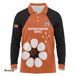Custom Northern Territory Bowls Australia Long Sleeve Polo Shirt Go Champions Sporty Style LT14