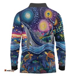 Heal Country Heal Our Nation Aboriginal Dreamtime Long Sleeve Polo Shirt LT9