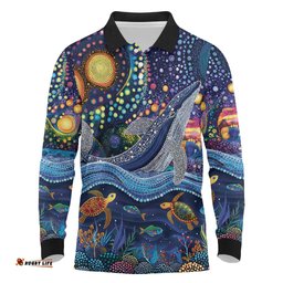 Heal Country Heal Our Nation Aboriginal Dreamtime Long Sleeve Polo Shirt LT9