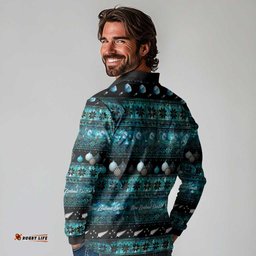New Zealand Darts Christmas Long Sleeve Polo Shirt Merry Xmas Aotearoa Maori Paua Shell LT14
