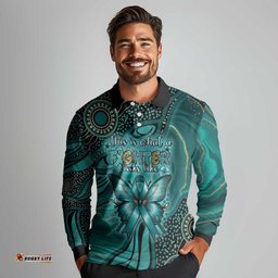 Personalised Ovarian Cancer Awareness Long Sleeve Polo Shirt This Is What A Fighter Looks Like DT05