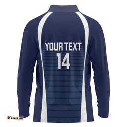 Custom Victoria Cricket Long Sleeve Polo Shirt Go Champions - Sporty Style LT14