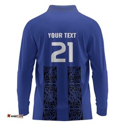 Custom Oceania Football NZ Auckland Long Sleeve Polo Shirt Maori Tribal Pattern LT9