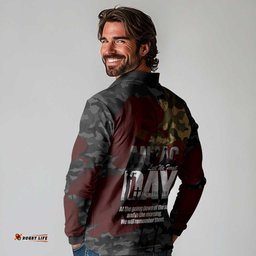Australia ANZAC Day Long Sleeve Polo Shirt We Will Remember Them Poppy Camouflage LT14