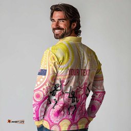 NAIDOC Week 2026 Indigenous Personalized Long Sleeve Polo Shirt LT7