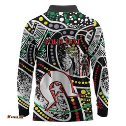 NAIDOC 50 Years of Deadly Personalised Long Sleeve Polo Shirt Aboriginal Dot Art LT9