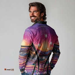 NAIDOC Week 2026 Long Sleeve Polo Shirt Eternal Spirit Tree LT05