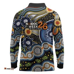 NAIDOC Deadly 50 Years Long Sleeve Polo Shirt Aboriginal and Torres Strait Islander LT9