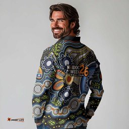 NAIDOC Deadly 50 Years Long Sleeve Polo Shirt Aboriginal and Torres Strait Islander LT9