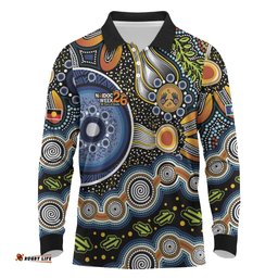 NAIDOC Deadly 50 Years Long Sleeve Polo Shirt Aboriginal and Torres Strait Islander LT9