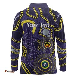 Dockers NAIDOC Week 2026 Personalised Long Sleeve Polo Shirt 50 Years of Deadly Aboriginal Art LT14