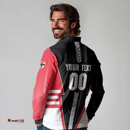 Personalized St Kilda Saints Long Sleeve Polo Shirt Modern Geometric Sports Graphic Style TS04