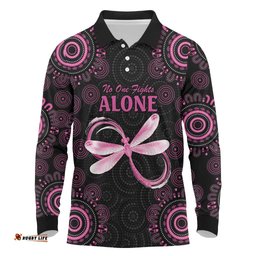 Personalized Pink Dragonfly Aboriginal of Hope Long Sleeve Polo Shirt Australias Breast Cancer Awareness LT9