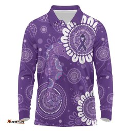 Sea Horse Australia Epilepsy Awareness Long Sleeve Polo Shirt LT9