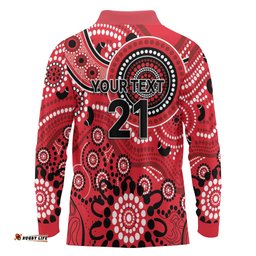 Renegades Cricket Custom Long Sleeve Polo Shirt Australian Aboriginal LT9