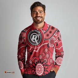 Renegades Cricket Custom Long Sleeve Polo Shirt Australian Aboriginal LT9