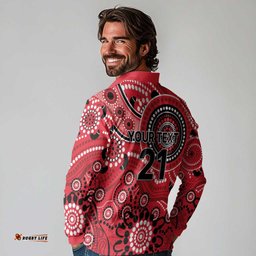 Renegades Cricket Custom Long Sleeve Polo Shirt Australian Aboriginal LT9