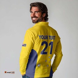 Western Australia Lawn Bowls Custom Long Sleeve Polo Shirt Aussie Minimalist Style LT9