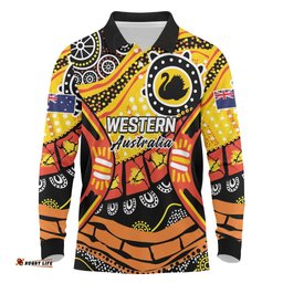 Western Australia Golden State Long Sleeve Polo Shirt LT9