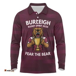 Pride of Burleigh Rugby Spirit Custom Long Sleeve Polo Shirt Queensland Grand Final Edition 2025 LT9