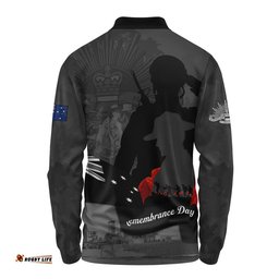 Australia Long Sleeve Polo Shirt Remembrance Day 11th November Tribute Edition