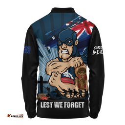 Carlton Long Sleeve Polo Shirt ANZAC Day Honour And Football Legacy