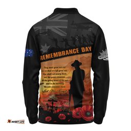 Australia Long Sleeve Polo Shirt Remembrance Day Australia Honour The Fallen
