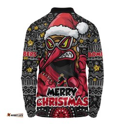 Essendon Long Sleeve Polo Shirt Ugly Christmas Knit Patterns Vintage Jersey