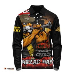 Richmond Long Sleeve Polo Shirt Anzac Day Dawn Of Courage Eternal Tribute